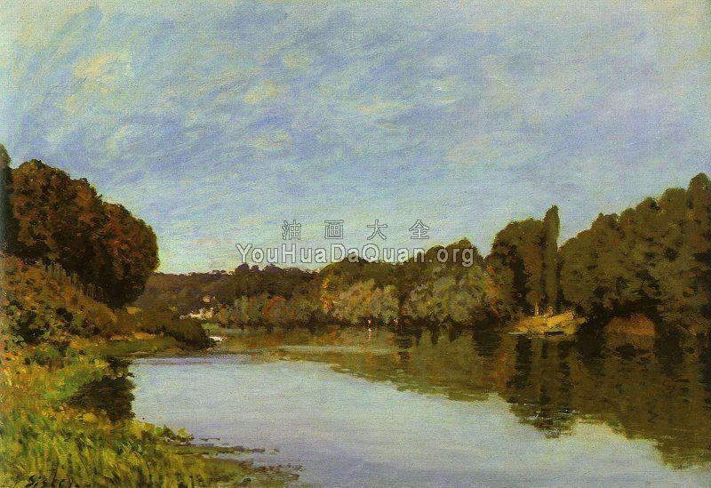 The Seine at Bougival - 阿尔弗莱德·西斯莱